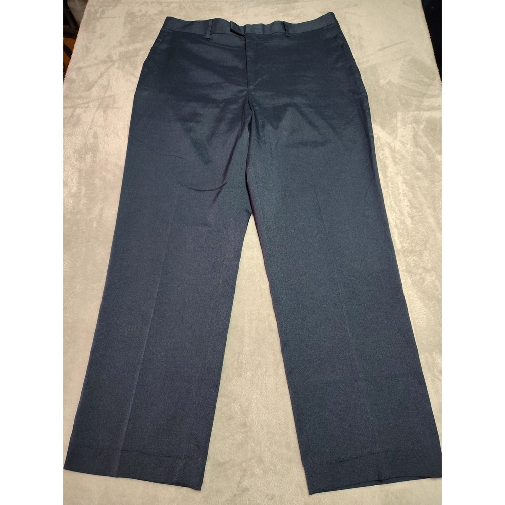 Perry Ellis Portfolio Dress Pants Men 36/30 Navy Business Work Classic Fit